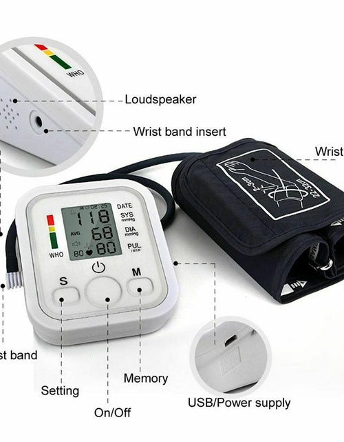Load image into Gallery viewer, Arm Automatic Blood Pressure Monitor Measuring Arterial Pressure
