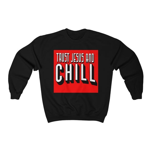Load image into Gallery viewer, Trust Jesus and Chill Crewneck Sweatshirt
