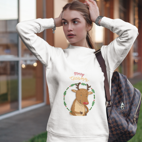 Load image into Gallery viewer, Womens Reindeer Crewneck Sweatshirt
