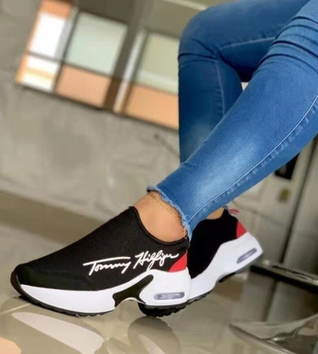 Casual Breathable Wedges Ladies Walking Sneakers Flat Women Shoes