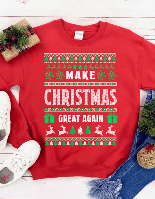 Load image into Gallery viewer, Make Christmas Great Again Sweatshirt
