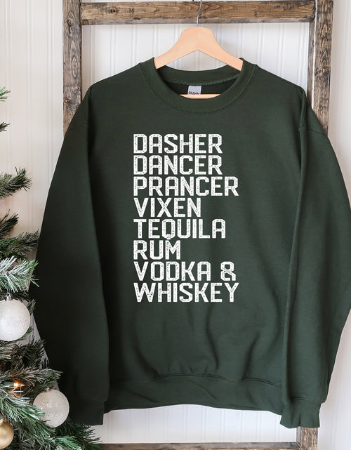 Load image into Gallery viewer, Dasher Dancer Christmas Sweatshirt
