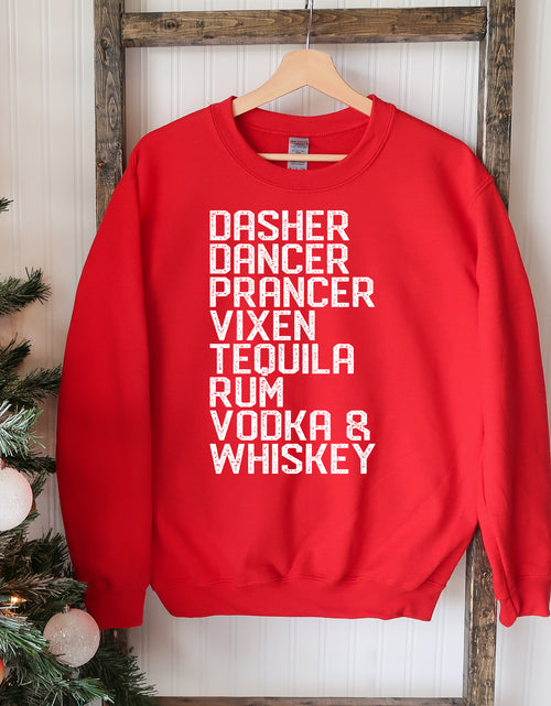 Load image into Gallery viewer, Dasher Dancer Christmas Sweatshirt
