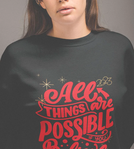 Womens 2023 Positive Message Sweatshirt