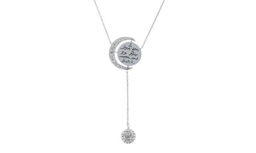 Load image into Gallery viewer, Engraved To The Moon And Back Y Necklace
