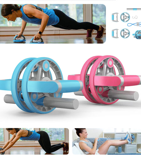 Multifunctional Abdominal Wheel Pull Strap Gym Fitness Training Set