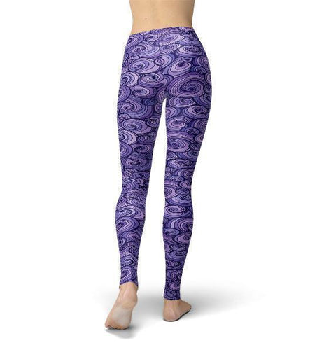 Jean Purple Swirls Leggings