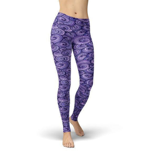 Jean Purple Swirls Leggings